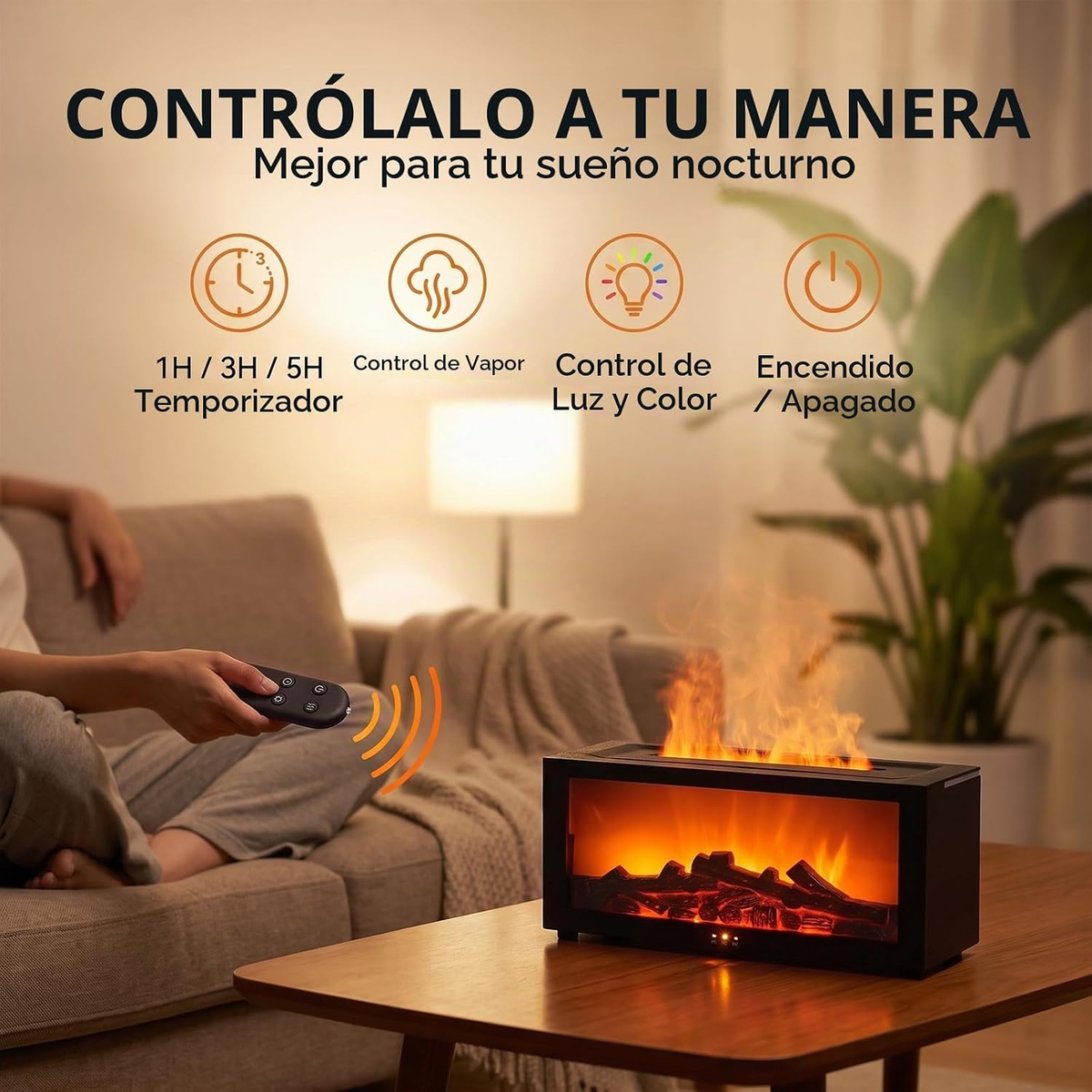 Humidificador fuego y aroma.
