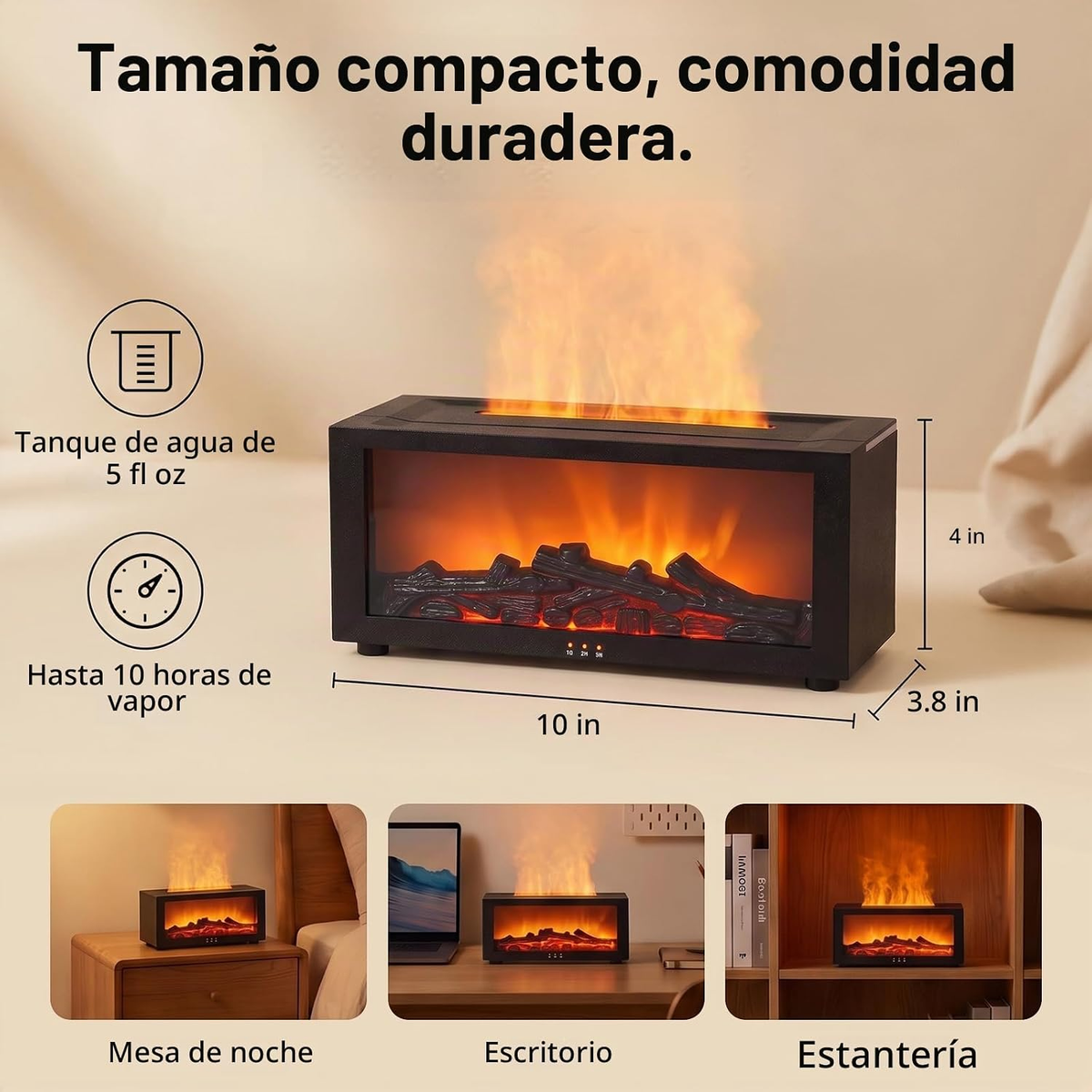 Humidificador fuego y aroma.